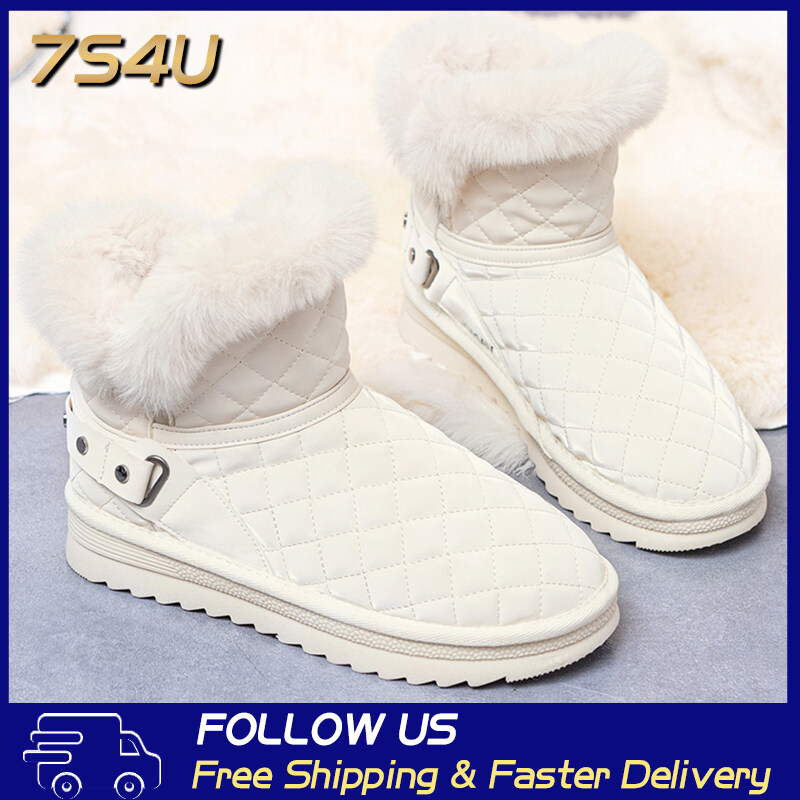 7s4u Fashionable New Versatile Snow Boots Warm and Comfortable Non Slip
