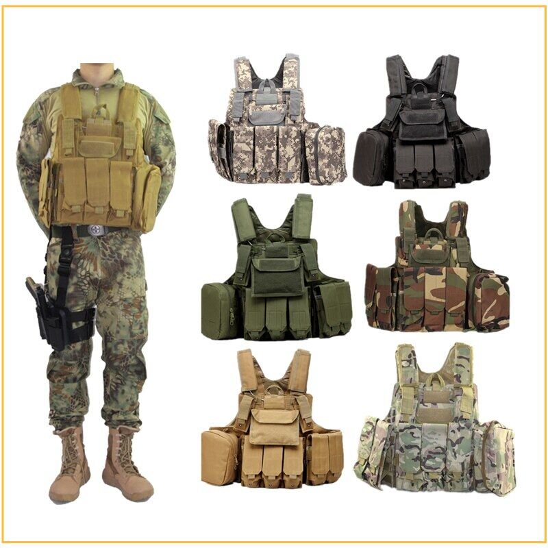 Áo ghi lê chiến thuật cho nam áo ghi lê chiến đấu molle áo ghi lê bảo vệ mang tấm tấn công ngoài trời