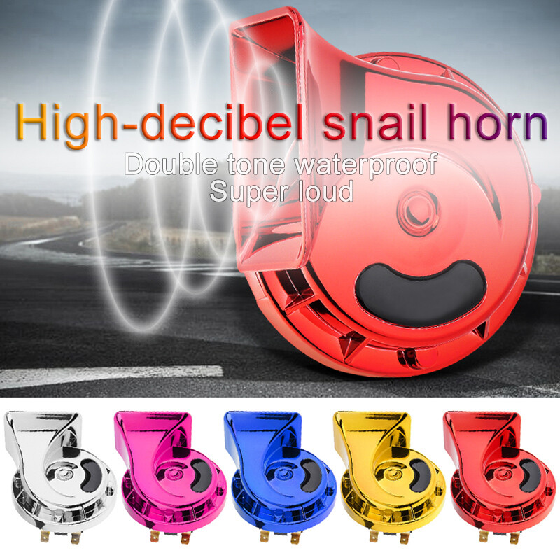 Loa kèn ô tô đôi 118db chống nước thông dụng bộ còi 12v âm cao/thấp có giá đỡ phù hợp cho ô tô/xe máy