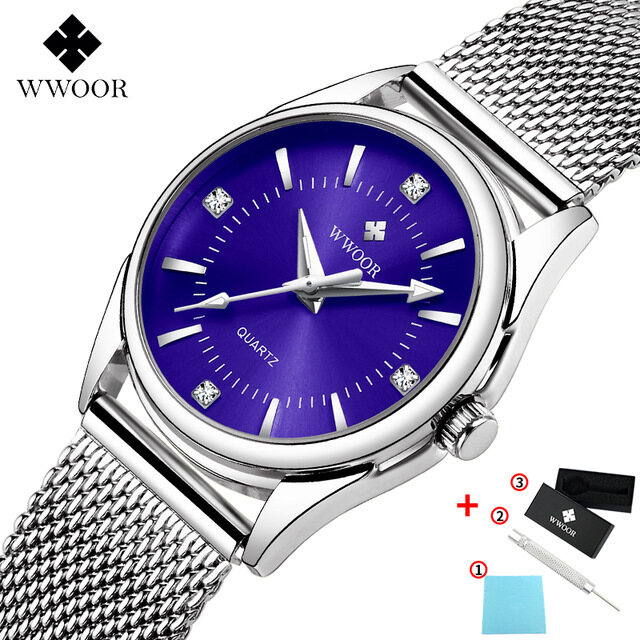 Đồng Hồ Đeo Tay Nữ WWOOR, Đồng Hồ Đeo Tay Thời Trang Chính Hãng Mới Nhất, Chống Nước, Có Hộp Đựng Miễn Phí, 8852