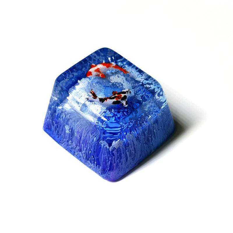 1 Cái Nắp Chìa Khóa Nhựa Hình Cá Koi Thủ Công Cho MX Thiết Bị Chuyển Mạch, Bàn Phím Cơ Khí, Keycap Có Đèn Nền Tùy Chỉnh Sáng Tạo