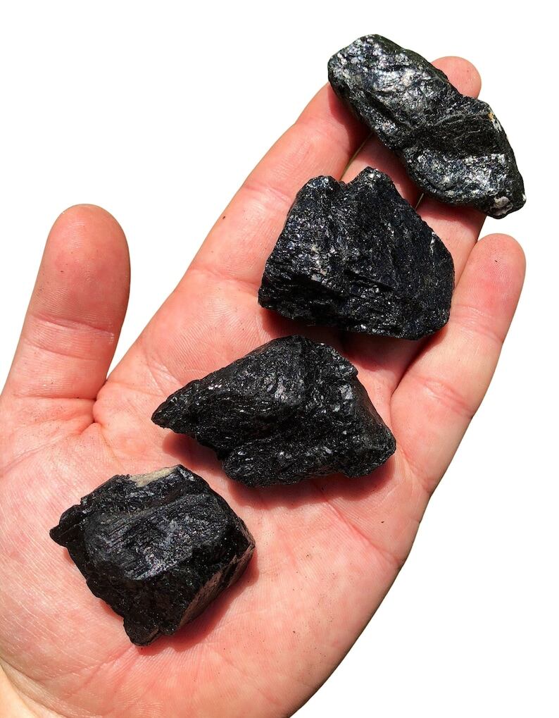 Tourmaline đen pha lê đen Tourmaline thô-Tourmaline đen point-nguyên Tourmaline đen Tourmaline Cụm