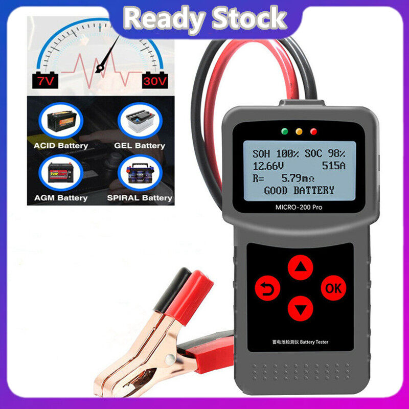 Máy kiểm tra ắc quy xe hơi micro-200pro 24v 12v, máy phân tích ắc quy kỹ thuật số, micro 200 pro dùng để kiểm tra ắc quy