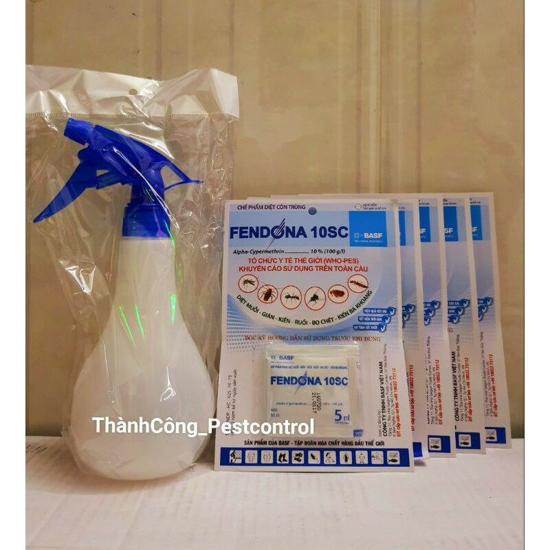 Combo 10 gói Thuốc Fendona10SC diệt gián,muỗi,ruồi,kiến,bọ ,mạc..côn trùng