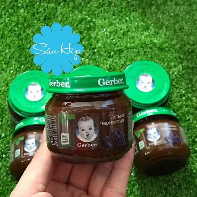 Mận Đen Nghiền Gerber Nga Lọ 80Gr- Cho Bé Bị Táo Bón