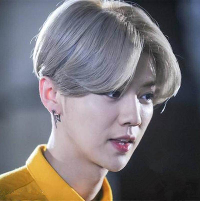 Tóc giả ngắn xoăn màu sắc hợp thời trang cho nam (giao hàng nhanh