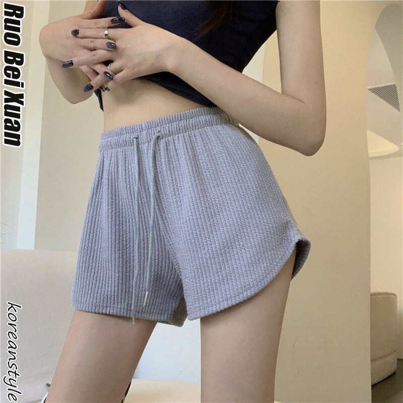 Ruo Bei Xuan Women's shorts Fitness Running Shorts Loose casual oversize wide leg high waist a-line sweat pants ราคา 51 บาท*ส่งฟรี