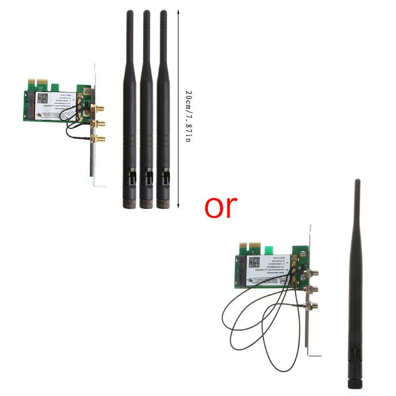 Card mạng wifi không dây pc pci cho express 2.4/5ghz 300m bộ chuyển đổi máy tính để bàn bộ chuyển đổi tương thích bluetooth cho intel 496