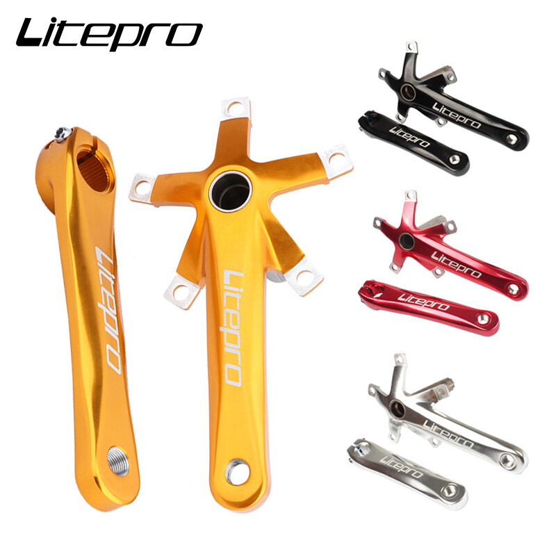  Litepro Bộ Trục Khuỷu Xe Đạp Gấp Được AL6061 T6 Hợp Kim Nhôm Siêu Nhẹ 170MM Tay Quay BMX SP8 Phụ Tùng Sửa Đổi 