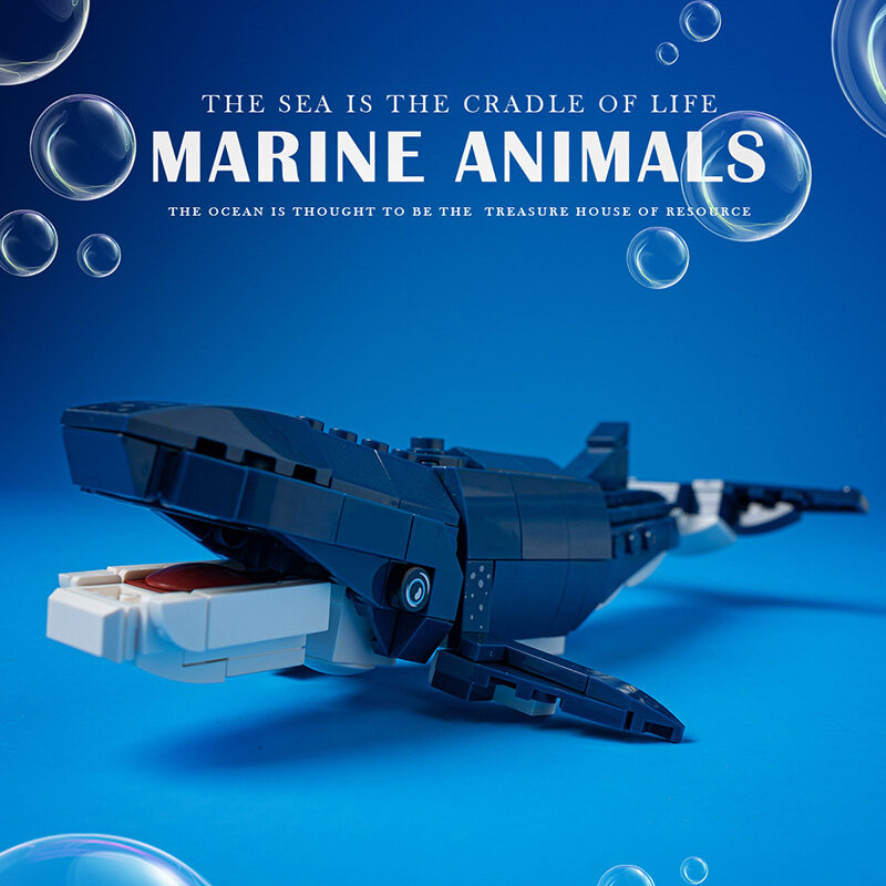 Cua Cá Mập Trẻ Em Động Vật Đại Dương Lắp Ráp Đồ Chơi Giáo Dục Gạch Lắp Ráp Tương Thích Với Lego Bé Trai Cá Voi 8-12 Tuổi
