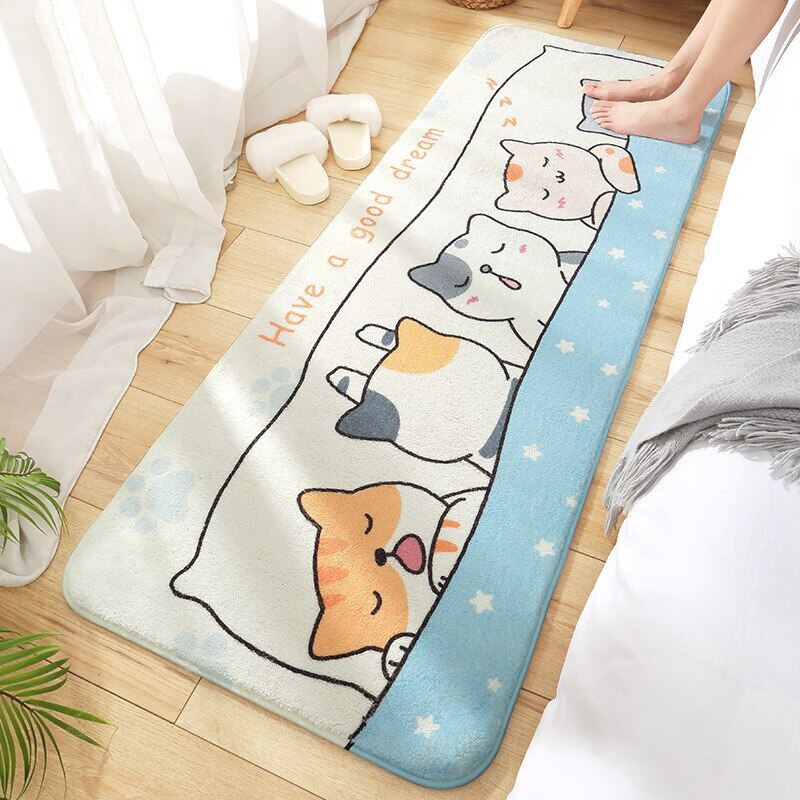 Thảm Trải Sàn Dài 40*120CM Thảm Đầu Giường Thảm Lót Chân Cừu Nhung Siêu Mềm Và Thoải Mái Thảm Cửa Phòng Tắm Thấm Nước Chống Trượt Thảm Phòng Ngủ