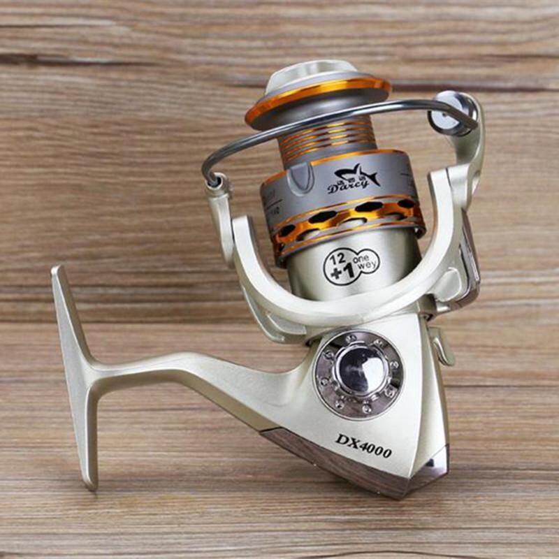 【ใหม่ ARRIVAL】Metal SPINNING Reel DX1000-7000 SERIES 13BB เอ็นตกปลาเกียร์หมุน Ratio 5.5: 1 ราคา 340 บาท*ส่งฟรี