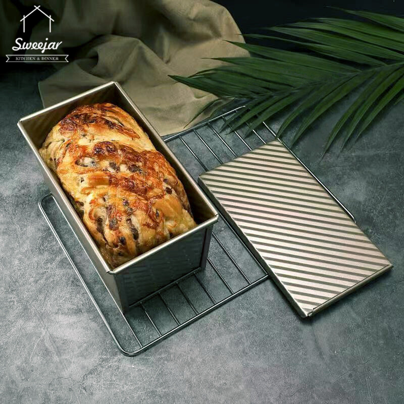 Khuôn Nướng Bánh Mì Chống Dính SWEEJAR, Nắp Trượt, Khuôn Nướng Bánh Mì, Chảo Nướng