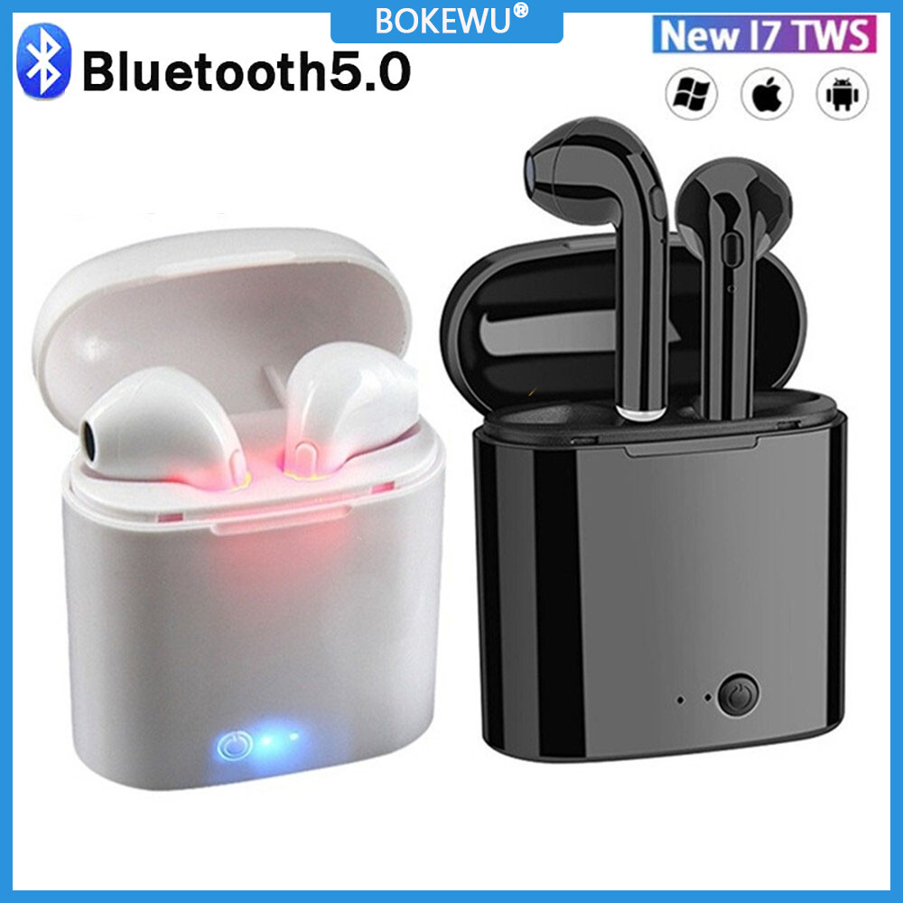 BOKEWU Tai Nghe Bluetooth 5.0 Không Dây TWS I7s Tai Nghe Thể Thao Tai Nghe Âm Thanh Nổi Có Mic Kèm Hộp Sạc