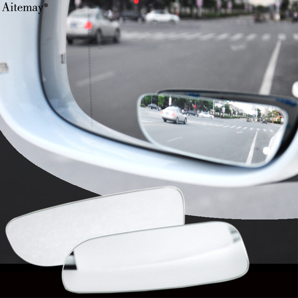 Aitemay 2 Chiếc Gương Điểm Mù Xe Hơi Gương Chiếu Hậu Xe Hơi Lồi Góc Rộng Điều Chỉnh Được 360 Độ Gương Chiếu Hậu Đỗ Xe Dài Tròn