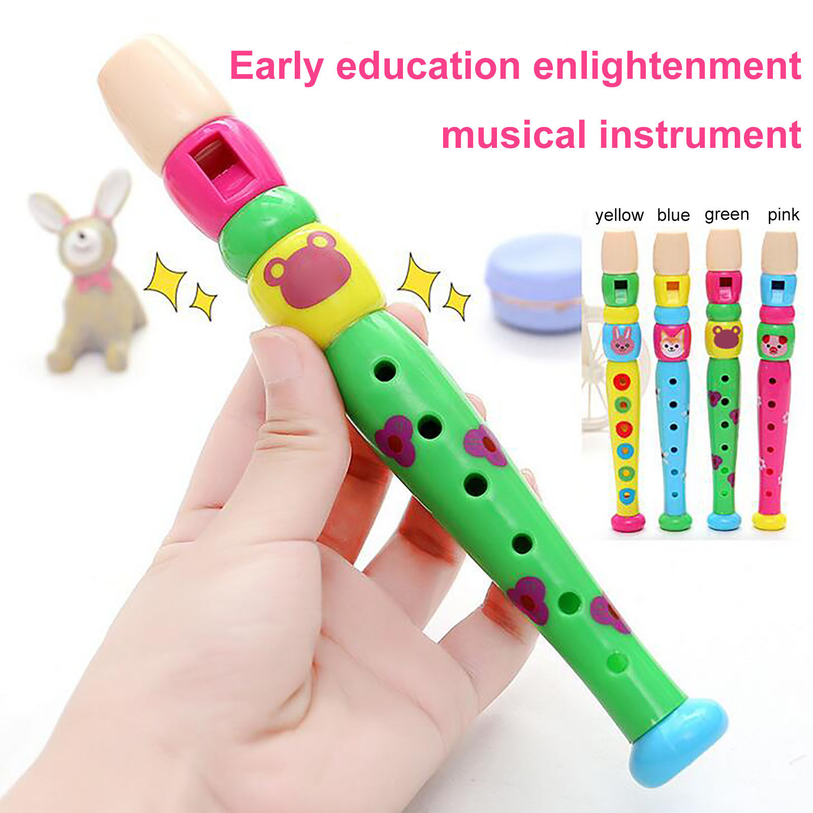 Nhựa nhỏ màu sáo người trẻ tuổi Thời thơ ấu giáo dục âm nhạc Đồ chơi học
