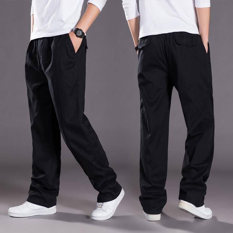 Korean wide-leg pants multi-pocket overalls summer plus size straight casual pants men's outdoor loose version sports pants - 4