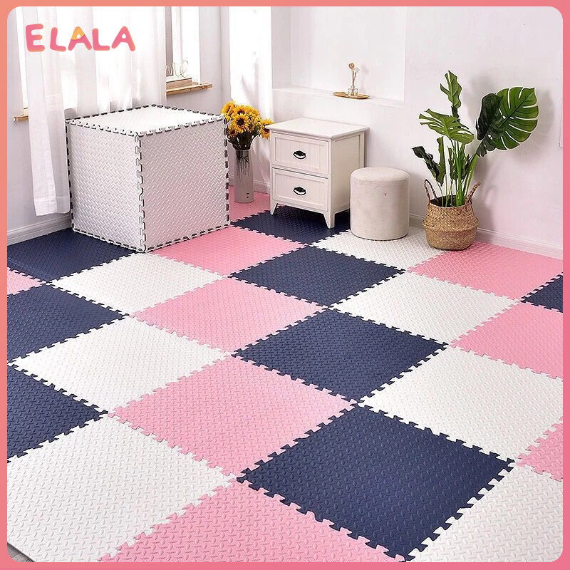 ELALA 10 Chiếc Thảm Chơi Xếp Hình Bằng Xốp Cho Bé 30X30X1Cm Thảm Gạch Tập Thể Dục Lồng Vào Nhau Cho Trẻ Thảm Đồ Chơi Gạch Lát Sàn Thảm Leo Trèo Thảm Xếp Hình