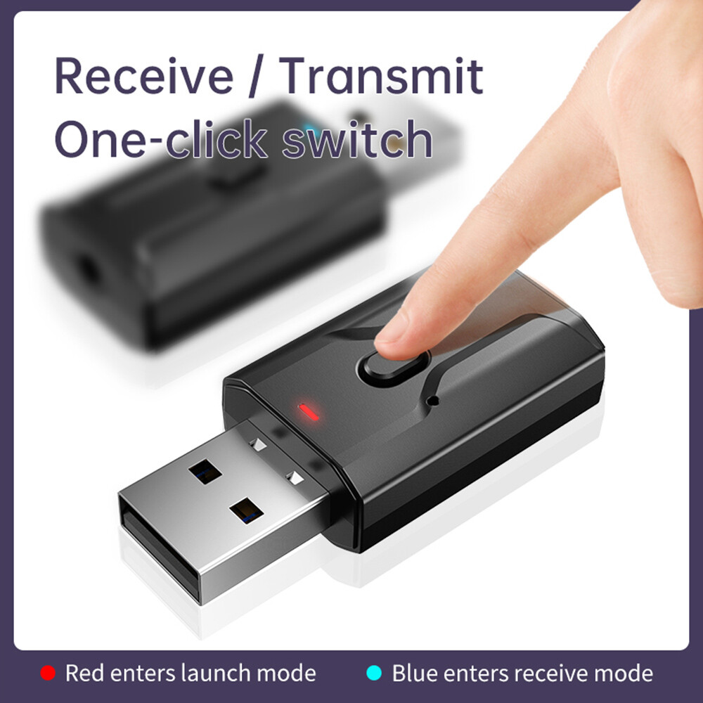 Bộ thu phát âm thanh bluetooth 5.0, giắc cắm aux usb 3.5mm, mic rảnh tay gọi điện cho tv, xe hơi, máy tính, nhạc, bộ chuyển đổi không dây âm thanh nổi