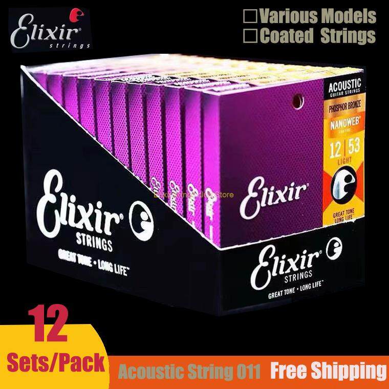 10 12 Bộ hộp Guitar STS Set Elixir ST nghệ thuật cho Acoustic Guitar điện