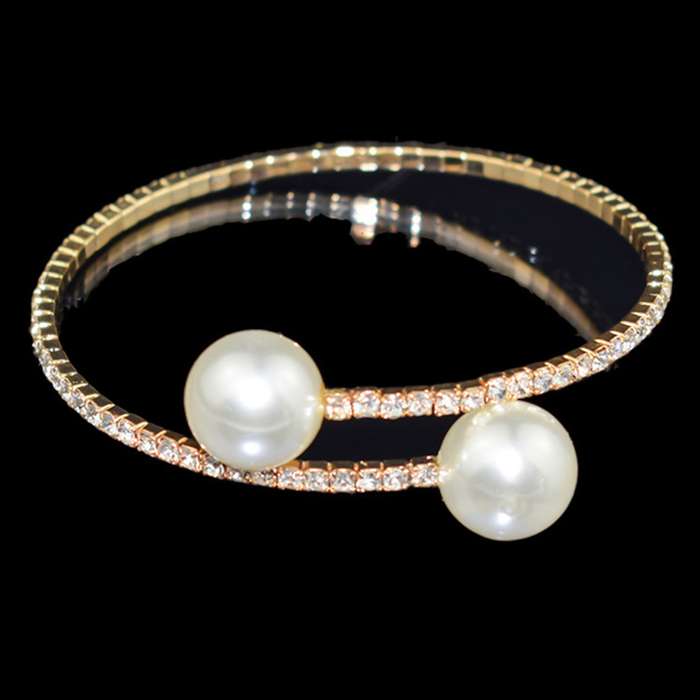 Dtbhjnu Vòng Tay Ngọc Trai Pha Lê Trang Sức Quyến Rũ Thời Trang Dành Cho Nữ Vòng Đeo Tay Có Thể Điều Chỉnh Trang Sức Dự Tiệc Nữ