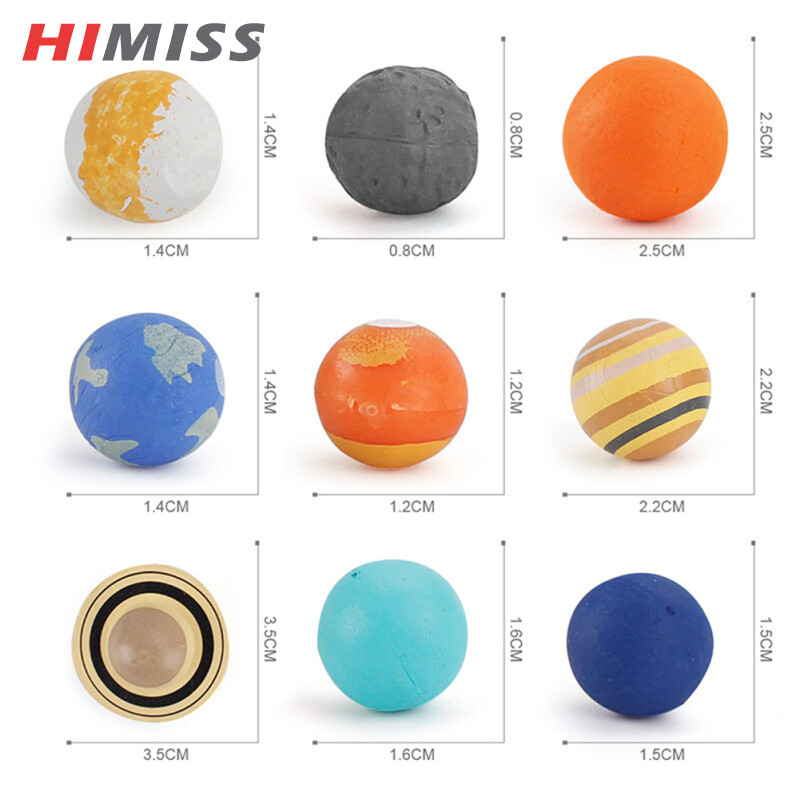 HIMISS Toy RC 9 cái/bộ mô phỏng các năng lượng mặt trời hệ thống Hành Tinh Vũ Trụ hệ thống vũ trụ mô hình con số giảng dạy giáo dục khoa học đồ chơi