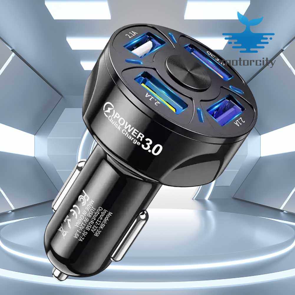 4 Port Car Lighter Adapter Quick Charge 35W USB Ports Charger Fast