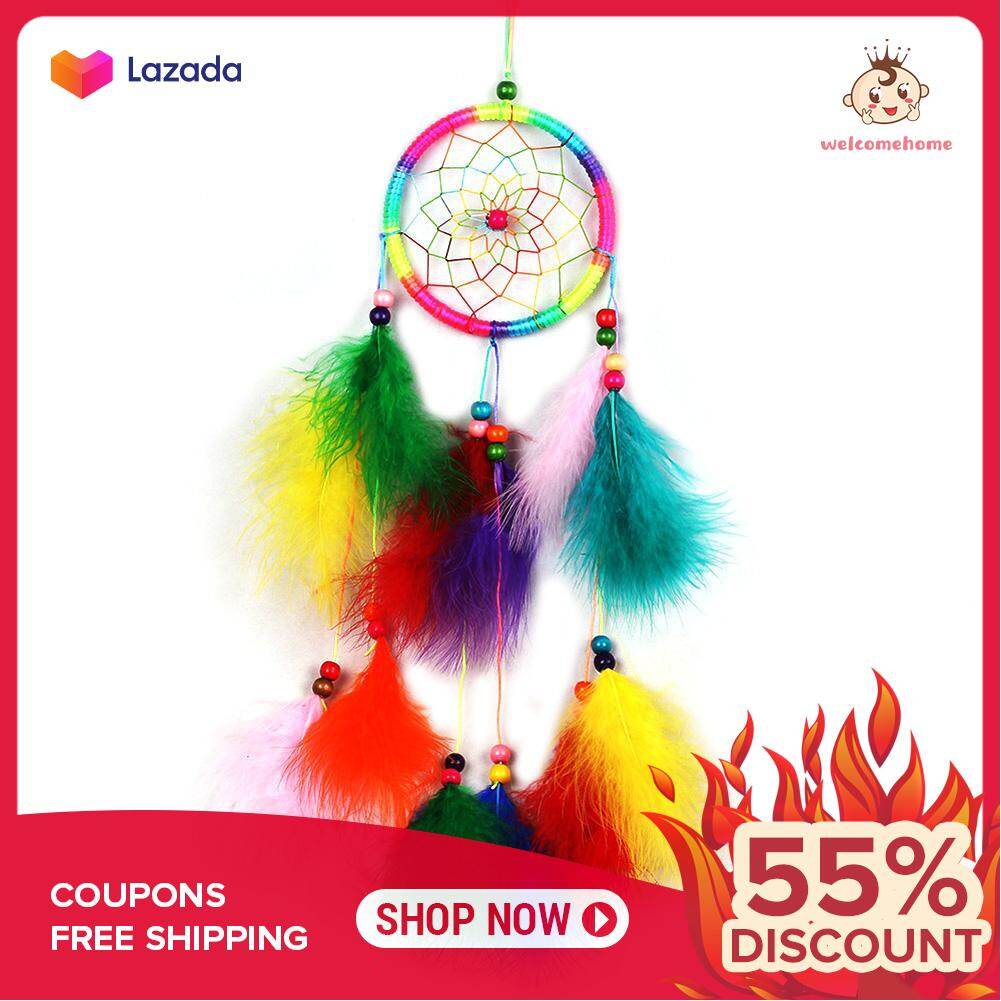 Pusdaman Handmade Dream Catcher Lông Vũ Thủ Công Treo Trang Trí