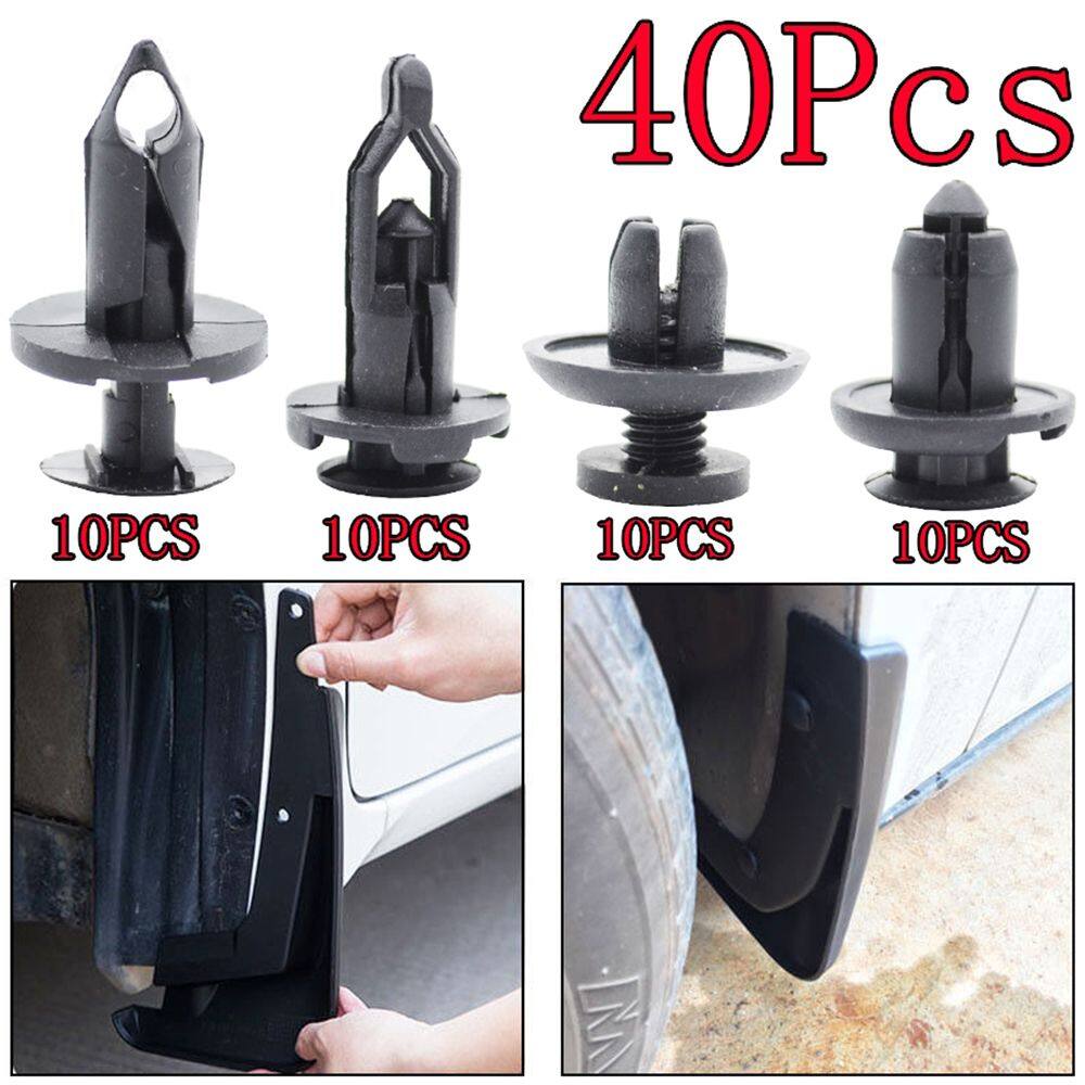 Liangyaoku 40 cái chốt mới chốt giữ bằng nhựa tấm chắn bùn tấm cản tấm chắn bùn xe hơi đinh tán đẩy kẹp ghim