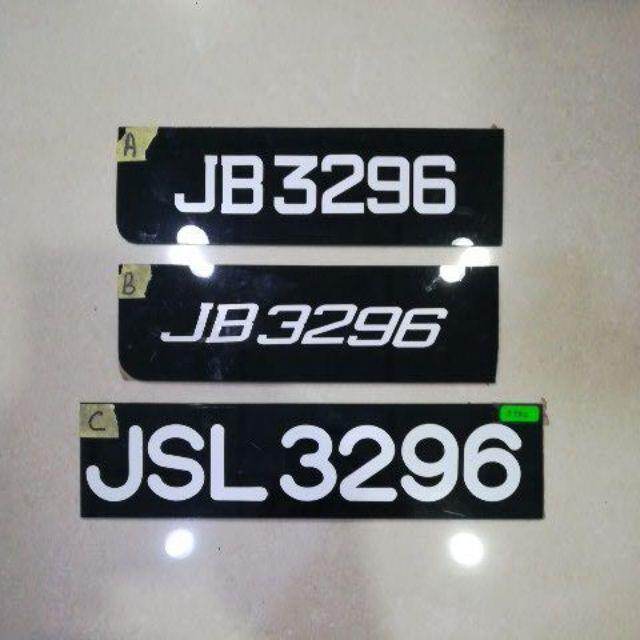 「Kvs auto parts」 NUMBER PLATE STICKER For All Model Motorcycle YamahaHondaSuzukiSymBenelli