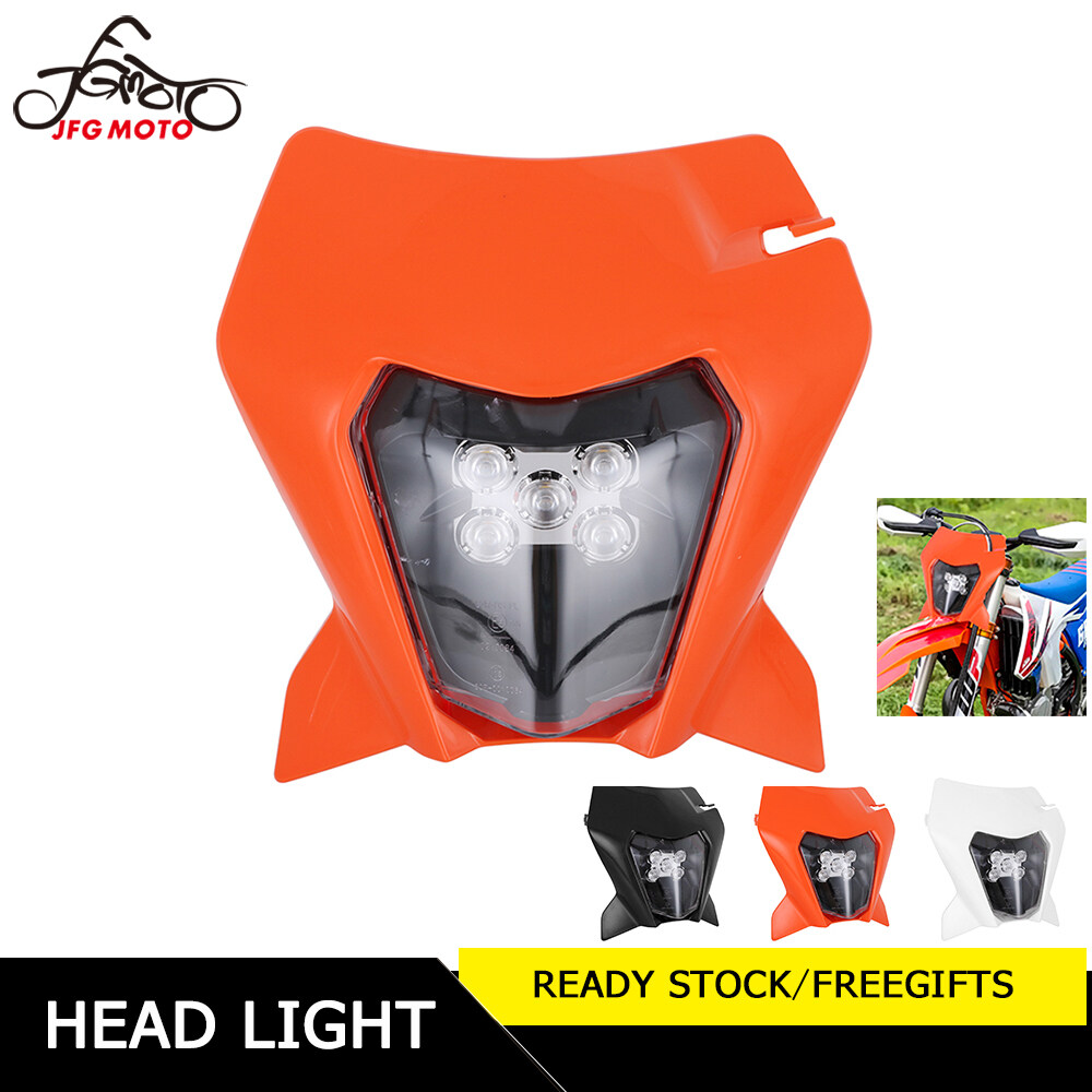 JFG Moto Motorcycle LED Orange Headlight Headlamp Head Light For KTM EXC EX...