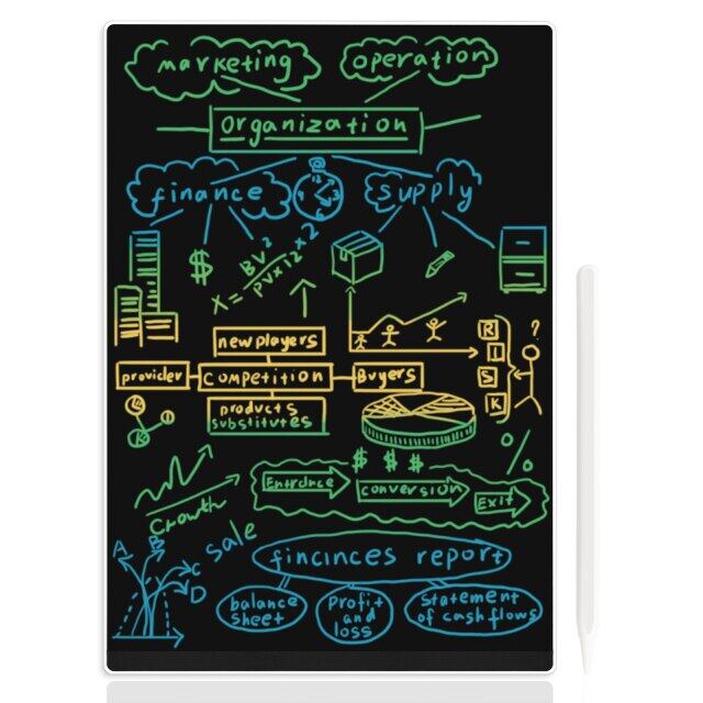 LCD กระดานเขียน11.5นิ้วแบบเต็มหน้าจอการวาดภาพที่มีสีสันแท็บเลตสำหรับวาดรูปข้อความ Notepad ส่วนบุคคลสำหรับ Office & School