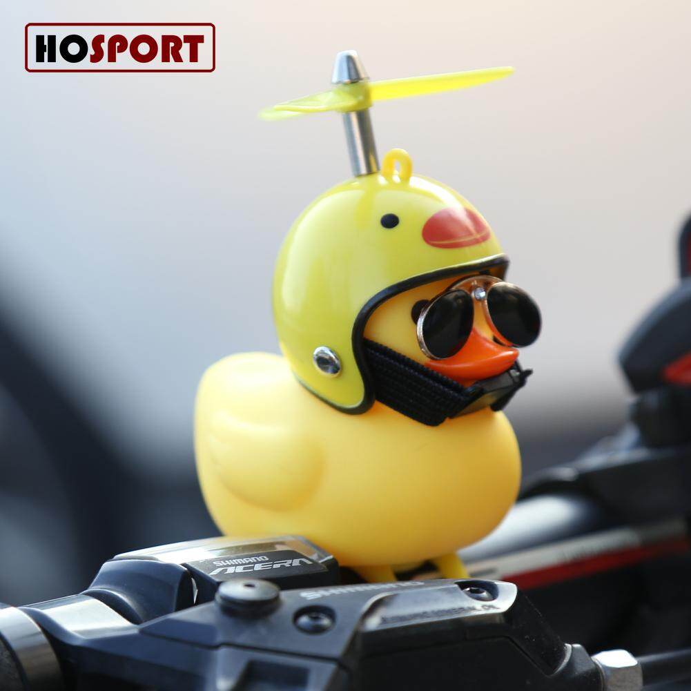 [HOSPORT] Mũ Bảo Hiểm Dễ Thương Phổ Biến Tik Tok, Vịt Màu Vàng Chuông Sừng Chuông Ánh Sáng Xe Đạp Đường Trường MTB Cho Xe Tay Ga M365