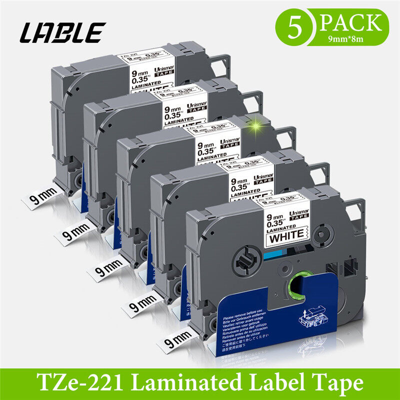 1800 5x Label Tape 9mm für BROTHER P-Touch 1750 