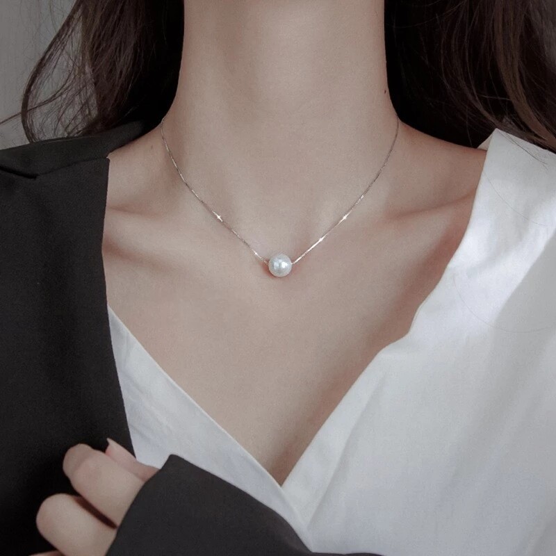 Vòng Cổ Ngọc Trai Thanh Lịch Cho Nữ Vòng Cổ Mặt Dây Chuyền Ngọc Trai Lớn Hợp Thời Trang Đơn Giản Cổ Điển Quà Tặng Trang Sức Thời Trang