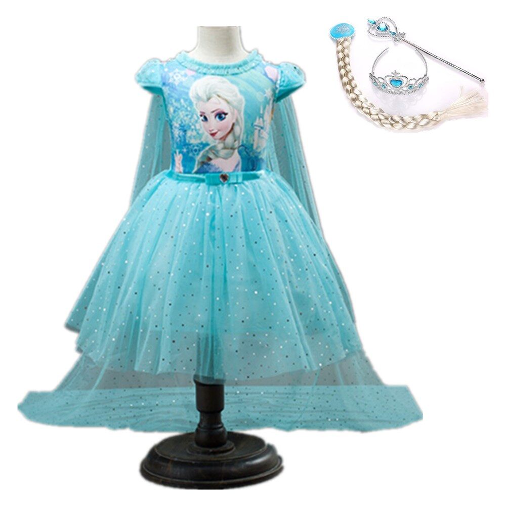 Váy Bé Gái, Quần Áo Trẻ Em Mùa Hè, Váy Công Chúa Anna Elsa Dành Cho Bé Gái Trang Phục Hóa Trang Nữ Hoàng Tuyết Quần Áo Trẻ Em Dự Tiệc
