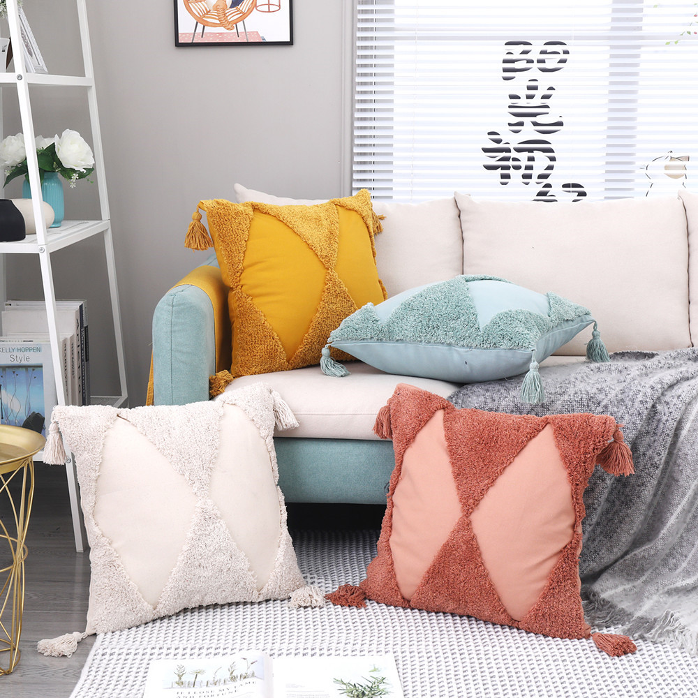 โมร็อกโกทอหมอน Boho กรณีทอ Comfy หมอนอิงตกแต่งนุ่มปลอกหมอนสำหรับโซฟาเตียงนอนโซฟาห้องนั่งเล่น Bohemian Home Decor