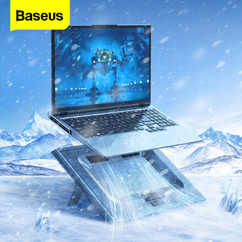 Baseus đế tản nhiệt cho máy tính xách tay đế tản nhiệt ngoài usb 13-21 inch đế tản nhiệt cho máy tính xách tay chơi game máy tính xách tay máy tính xách tay có thể điều chỉnh rgb với quạt làm mát