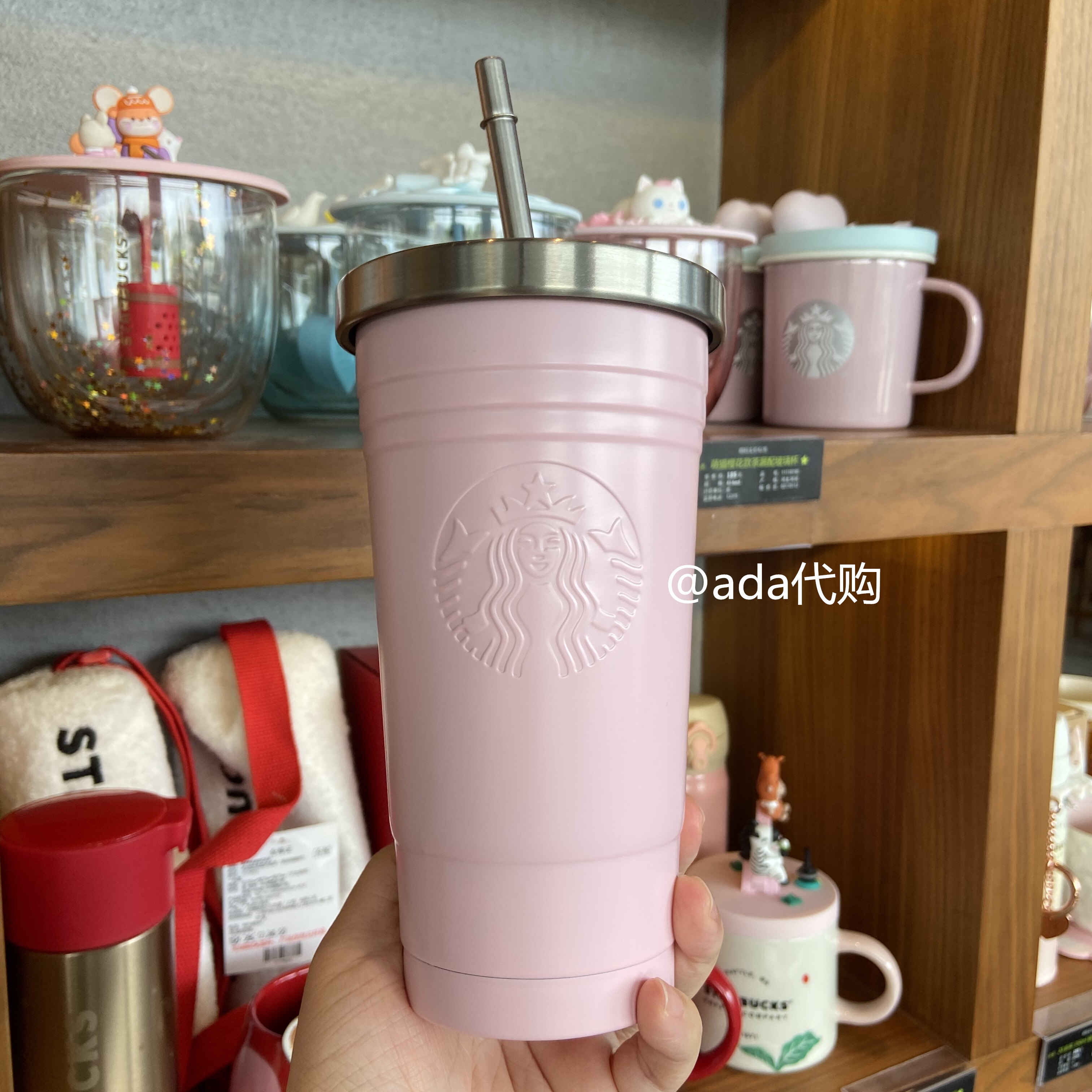Starbuck Cốc Ống Hút Cách Nhiệt Inox, Kính Nổi Chạm Khắc Hình Bầu Trời Sao, Cốc Cà Phê Để Bàn Văn Phòng Tình Nhân