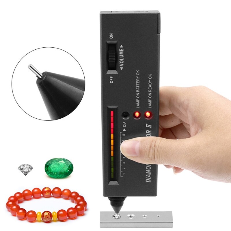 Bút thử kim cương chuyên nghiệp cho thợ kim hoàn độ chính xác cao bút thử kim cương đá quý dụng cụ chọn đá quý đèn led chỉ báo