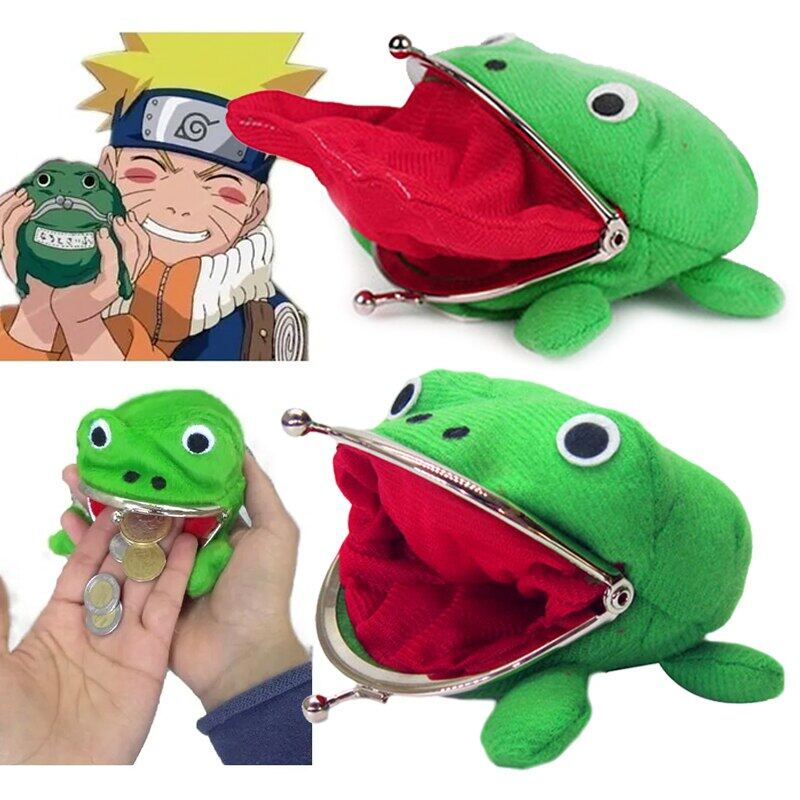 Cartoon Anime Frog Coin Purse Cosplay Props Frogs Wallet Manga Flannel