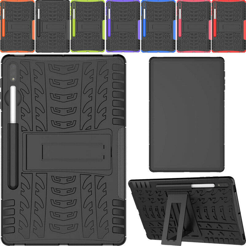 Vỏ bọc đối với samsung galaxy tab s7 11.0 sm-t870 sm-t875,tab s6 10.5 sm-t860 sm-t865 ,tab s7 + 12.4 sm-t975 sm-t970,tab s7 fe 12.4 sm-t730 t735 t736b máy tính bảng chống sốc rugged cao su trường hợp khó khăn đứng bìa