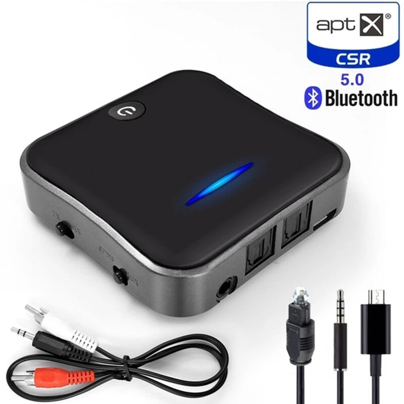 Bộ Thu Bluetooth 5.0 Bộ Chuyển Đổi Âm Thanh Không Dây 2 Trong 1 CSR8675 APTX HD LL Máy Phát Không Dây T V Quang Kỹ Thuật Số Giắc Cắm 3.5Mm 3.5 AUX/Toslink/SPDIF/RCA
