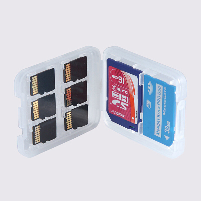 feitong 8 Slots Micro SD TF SDHC MSPD Memory Card Protecter Box Storage Case Holder ราคา  12 บาท*ส่งฟรี