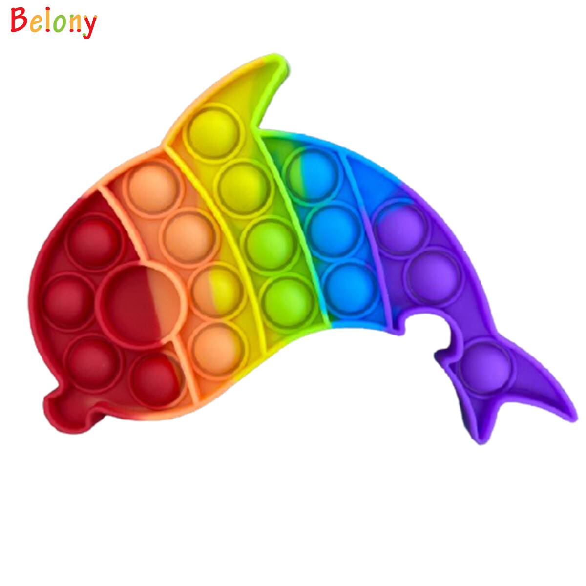 Belony Pop Fidget Toys Rainbow Push It Bubble Antistress Toys Adult