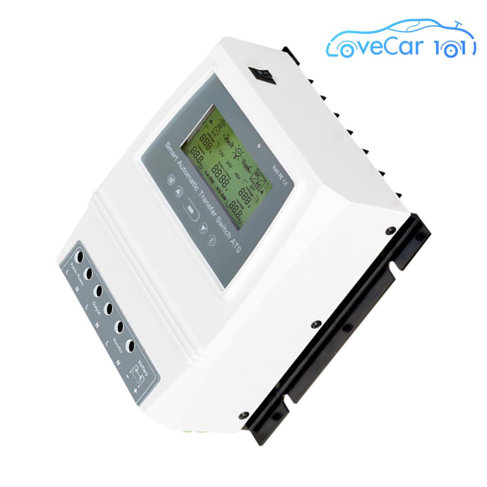LCD ATS Switcher Bluetooth-compatible Manual Dual Power Transfer Switch 12V 24V 48V Auto Select APP Control Set Value Adjustable for Public Power Grid ราคา 5,587 บาท*ส่งฟรี