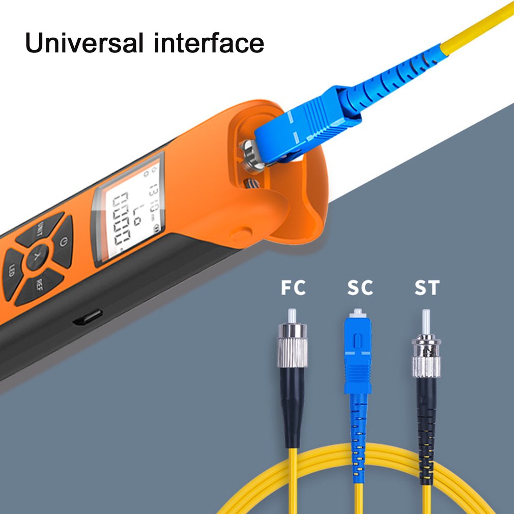 Đồng hồ đo công suất quang mini đồng hồ đo công suất sợi quang fc/sc/st usb có đèn pin