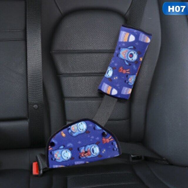 ชุดรถที่นั่งเข็มขัดขาตั้งปรับได้ Seatbelt ปอกเบาะรองสำหรับทารกเด็ก Anti-คอไหล่ Positioner ไหล่