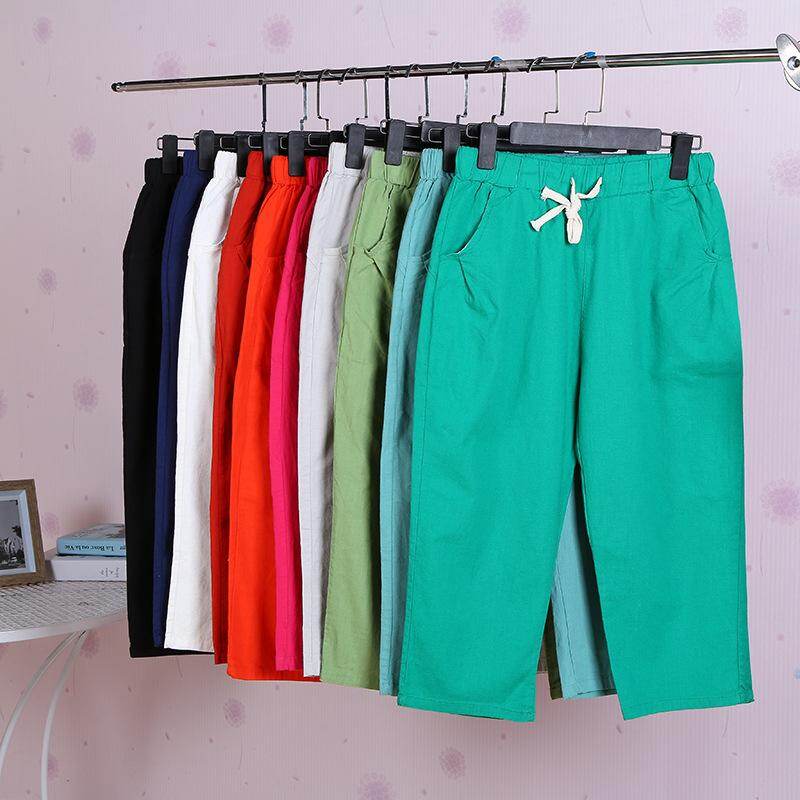 DikoDumter Quần Lửng Vải Modal Hàn Quốc Cho Nữ Quần Thường Ngày Quần Legging Cotton Và Lanh Cho Nữ