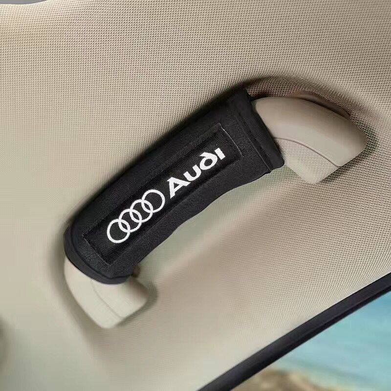 YINEOR 2 pieces of car roof handle glove car universal car interior handle protection cover interior set for AUDI SLINE A1 A3 A4 A5 A6 A7 A8 Q3 Q5 Q7 TT R8
